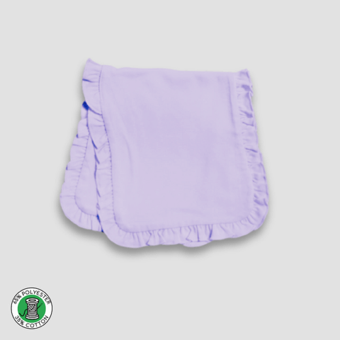 White Ruffled Burp Cloth
